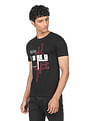 Flying Machine Pure Cotton Graphic Print T-Shirt