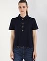 Tommy Hilfiger Solid Slim-Fit Cotton Polo T-Shirt