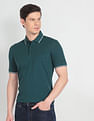 Arrow Tipped Collar Solid Polo Shirt