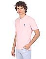 U.S. Polo Assn. Men Light Pink Solid Short Sleeve T-shirt