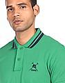 U.S. Polo Assn. Striped Collar Solid Polo Shirt