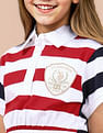 U.S. Polo Assn. Kids Girls Horizontal Striped Knitted Dress