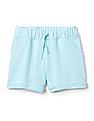 GAP Girls Blue Roll Shorts In French Terry