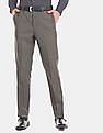 Arrow Tapered Fit Patterned Wool Formal Trousers