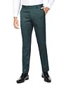 AD by Arvind Tailored Fit Geometric Patterned Three Piece Suit