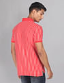 AD by Arvind Vertical Stripe Cotton Polo Shirt