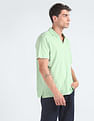 Calvin Klein Cotton Linen Open Placket Polo Shirt