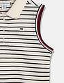 Tommy Hilfiger Kids Girls Stripe Regular Fit Polo