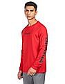 Calvin Klein Men Red Long Sleeve Logo Print T-Shirt