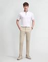 Arrow Sport Slim Fit Solid Dobby Trousers