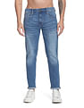 Flying Machine Stone Wash Slash Slim Tapered Fit Authentic Signature Jeans