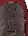 Calvin Klein Men Maroon Textured Laptop Backpack