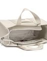 Tommy Hilfiger Solid Beige Pu Handbag