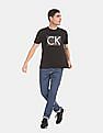 Calvin Klein Men Black Half Sleeve Cotton Round Neck T-Shirt
