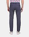 U.S. Polo Assn. Austin Trim Regular Fit Flat Front Printed Cotton Stretch Casual Trousers