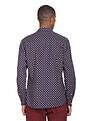 Flying Machine Spread Collar Geometric Print Shirt