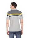 AD by Arvind Horizontal Stripe Cotton Polo Shirt