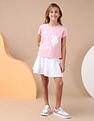 U.S. Polo Assn. Kids Girls Stud Detailed Relaxed Fit T-Shirt