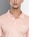 Calvin Klein Solid Cotton Curved Logo Polo Shirt