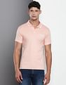 Calvin Klein Solid Cotton Curved Logo Polo Shirt