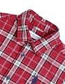U.S. Polo Assn. Kids Boys Plaid Checked Regular Fit Shirt