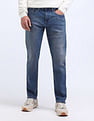 Flying Machine Slash Slim Tapered Mid Rise Jeans