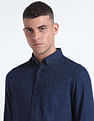 Flying Machine Button-Down Chambray Shirt