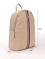 Tommy Hilfiger Solid Beige Nylon Backpack