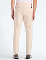 Flying Machine Elasticised Waist Solid Trousers
