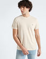 Tommy Hilfiger Heathered Linear Logo Regular Fit T-Shirt