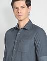 Arrow Sports Polka Dot Print Corduroy Shirt