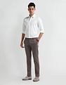Arrow Newyork Manhattan Slim Self-design Cotton Shirt