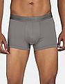 Calvin Klein Underwear Men Stone Grey Low Rise Silk Knit Solid Trunks