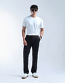 Flying Machine Mid Rise F-Jango Straight Fit Twill Trousers