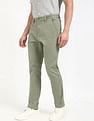 Tommy Hilfiger Kids Green Solid Trousers for Fresh Look