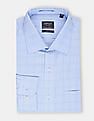 Arrow French Placket Long Sleeve Check Formal Shirt