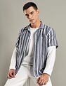 Tommy Hilfiger Striped Regular Fit Cotton Shirt
