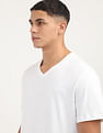 Calvin Klein Jeans Solid Liquid V Neck T-Shirt