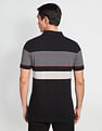 Arrow Sports Horizontal Stripe Cotton Polo Shirt