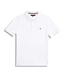 Tommy Hilfiger Boys White Solid Polo Shirt