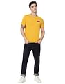 AD by Arvind Crew Neck Solid Cotton T-Shirt