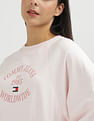 Tommy Hilfiger Cotton Raglan Sleeves  Sweatshirt