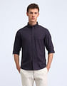 Flying Machine Slim Fit Solid Cotton Shirt