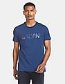 Calvin Klein Men Navy Slim Fit Logo T-Shirt