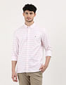 Tommy Hilfiger Textured Horizontal Regular Fit Striped Shirt