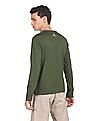 U.S. Polo Assn. Men Green Round Neck Brand Print T-Shirt