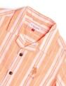 U.S. Polo Assn. Kids Boys Vertical Striped Cuban Shirt