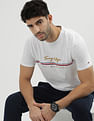 Tommy Hilfiger Brand Embroidered Cotton T-Shirt