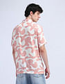 Flying Machine Abstract Print Viscose Shirt
