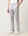 Arrow Sport Solid Mid Rise Slim Fit Trousers